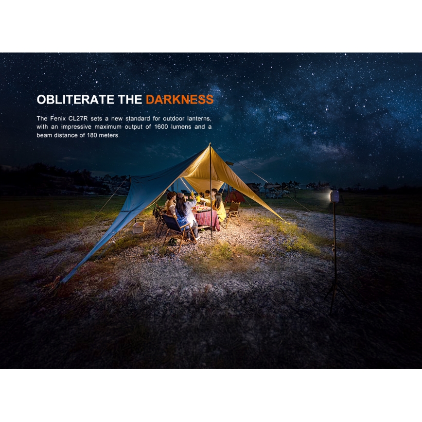 Fenix CL27RGRE - LED Ljusreglerad uppladdningsbar belysning LED/USB IP66 1600 glansig 285 h 5000 mAh