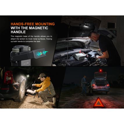 Fenix CL27RGRE - LED Ljusreglerad uppladdningsbar belysning LED/USB IP66 1600 glansig 285 h 5000 mAh