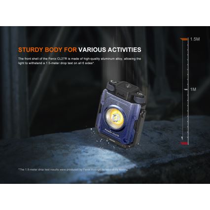 Fenix CL27RGRE - LED Ljusreglerad uppladdningsbar belysning LED/USB IP66 1600 glansig 285 h 5000 mAh