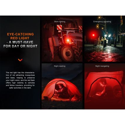 Fenix CL28R - LED Ljusreglerad uppladdningsbar strålkastare med en strömbank LED/USB IP66 2000 lm 360 h 10000 mAh