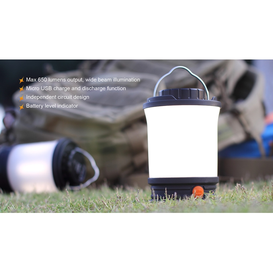 Fenix CL30R - LED Bärbar uppladdningsbar lampa LED/USB/6xCR123A IPX7 650 lm 300 h 2600 mAh