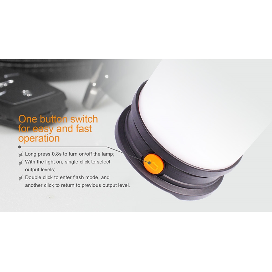 Fenix CL30R - LED Bärbar uppladdningsbar lampa LED/USB/6xCR123A IPX7 650 lm 300 h 2600 mAh