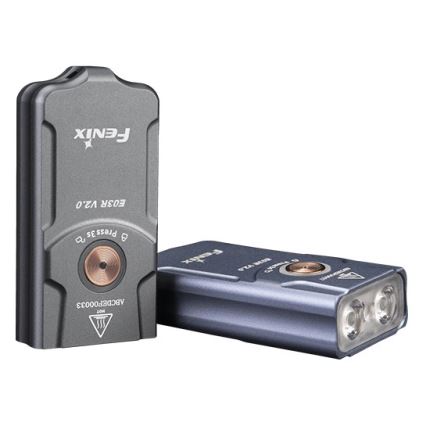 Fenix E03RV20GREY - LED uppladdningsbar ficklampa LED/USB IP66 500 glansig 30 h 400 mAh