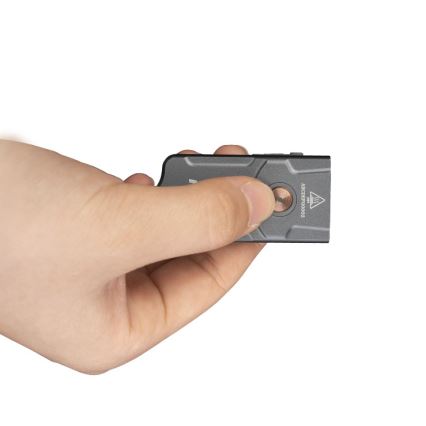 Fenix E03RV20GREY - LED uppladdningsbar ficklampa LED/USB IP66 500 glansig 30 h 400 mAh