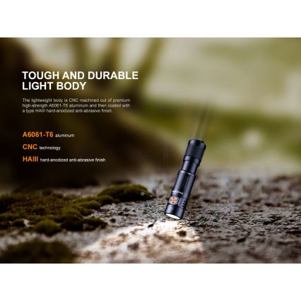 Fenix E05RBLC - LED laddningsbar Fick lampa  LED/USB IP68 400 lm 30 h