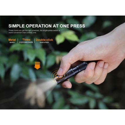 Fenix E05RBLC - LED laddningsbar Fick lampa  LED/USB IP68 400 lm 30 h