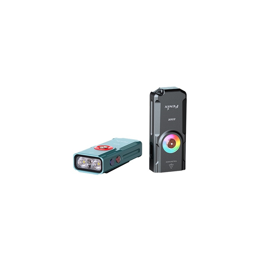 Fenix E06RGRY - LED Ljusreglerad uppladdningsbar ficklampa UV LED/USB IP66 700 glansig 60 h 750 mAh grå