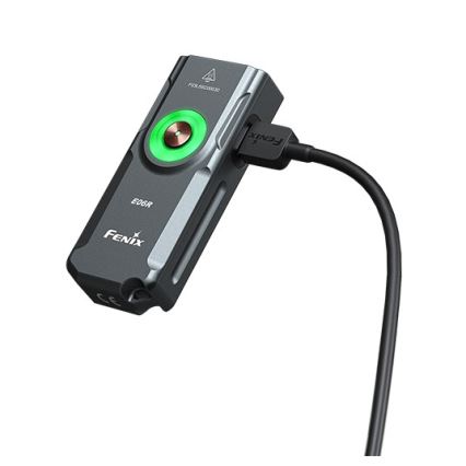 Fenix E06RGRY - LED Ljusreglerad uppladdningsbar ficklampa UV LED/USB IP66 700 glansig 60 h 750 mAh grå