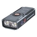 Fenix E06RGRY - LED Ljusreglerad uppladdningsbar ficklampa UV LED/USB IP66 700 glansig 60 h 750 mAh grå