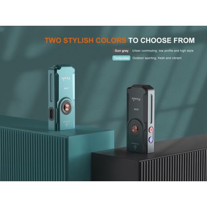 Fenix E06RTKS - LED Ljusreglerad uppladdningsbar ficklampa UV LED/USB IP66 700 lm 60 h 750 mAh turkos