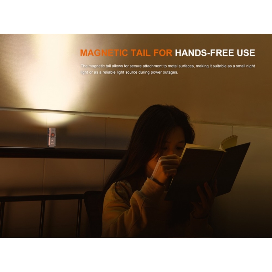 Fenix E06RTKS - LED Ljusreglerad uppladdningsbar ficklampa UV LED/USB IP66 700 lm 60 h 750 mAh turkos