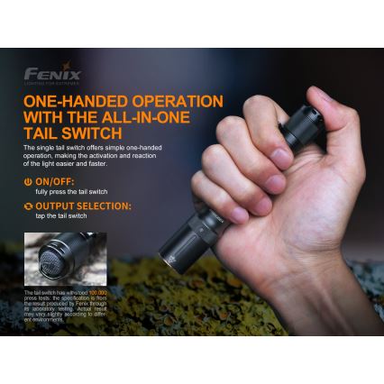 Fenix E20V20 - LED Fick lampa  LED/2xAA IP68 350 lm 200 h