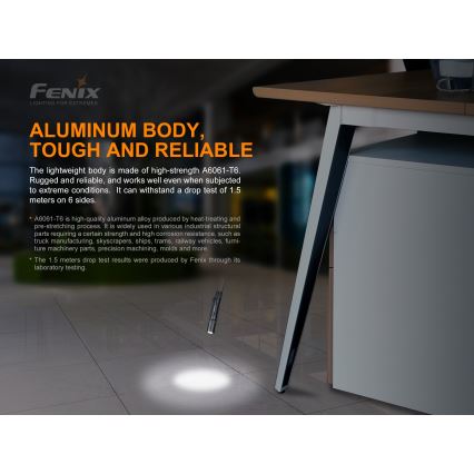 Fenix E20V20 - LED Fick lampa  LED/2xAA IP68 350 lm 200 h