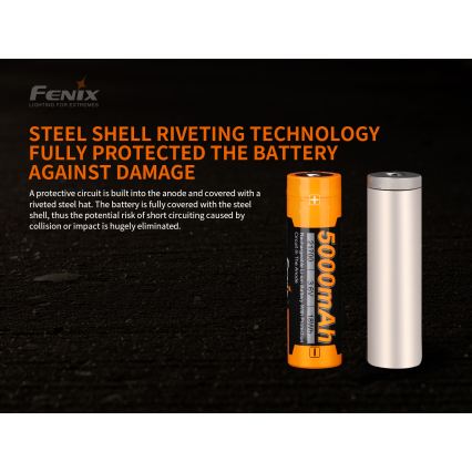 Fenix FE21700V20 - 1 st Uppladdningsbart batteri 21700/3,6V 5000 mAh