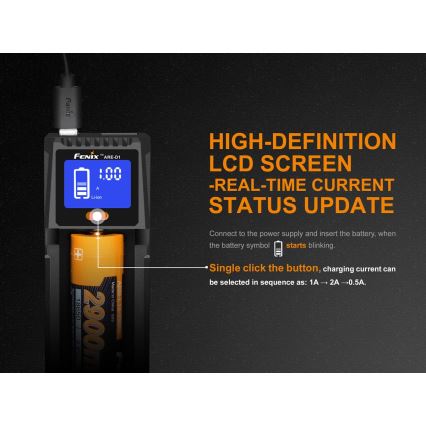 Fenix FENARED1 - Batteriladdare 1xLi-ion/AAA/AA/C 5V