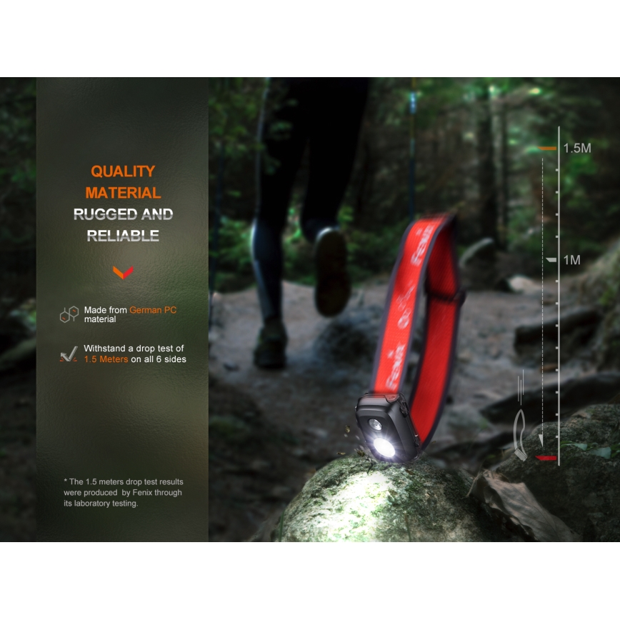 Fenix HL16V2PIN - LED Pannlampa LED/3xAAA IP66 450 lm 200 h rosa