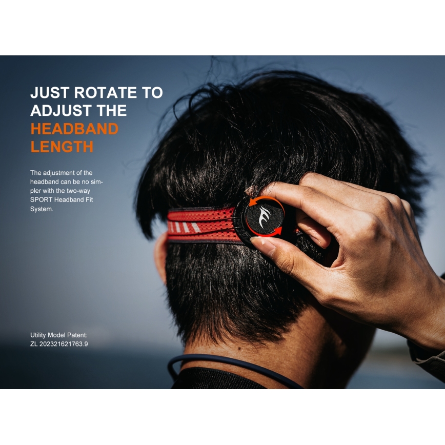 Fenix HL18RTV20WHT - LED Ljusreglerad uppladdningsbar pannlampa LED/USB IP66 800 glansig 160 h vit/svart