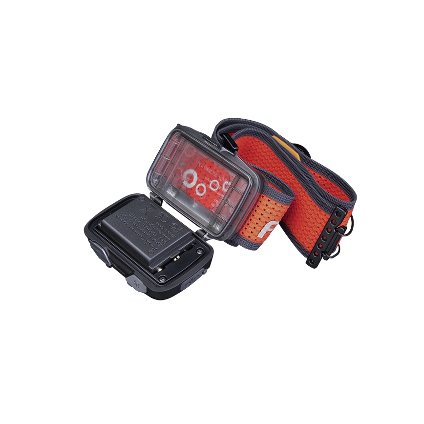 Fenix HL32RTBLCK - LED uppladdningsbar pannlampa LED/USB/3xAAA IP66 800 glansig 300 h 1900 mAh svart/orange