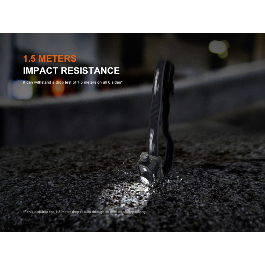 Fenix HL45R - LED Ljusreglerad uppladdningsbar fokusering pannlampa LED/USB IP66 1000 glansig 240 h svart