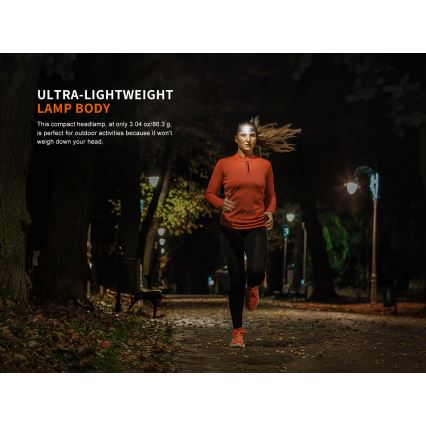 Fenix HM23V20 - LED Ljusreglerad pannlampa LED/1xAA IP68 300 lm 100 h