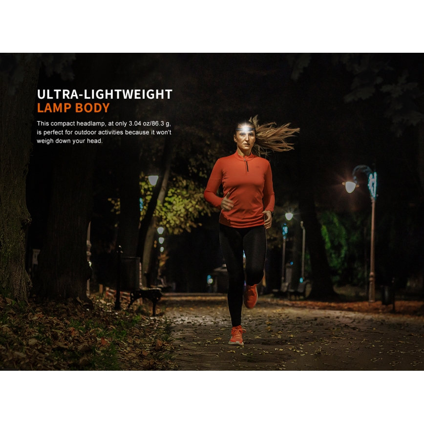 Fenix HM23V20 - LED Ljusreglerad pannlampa LED/1xAA IP68 300 lm 100 h