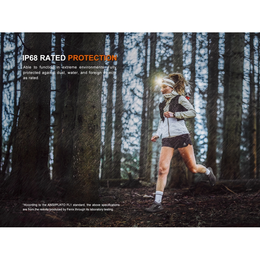 Fenix HM23V20 - LED Ljusreglerad pannlampa LED/1xAA IP68 300 lm 100 h