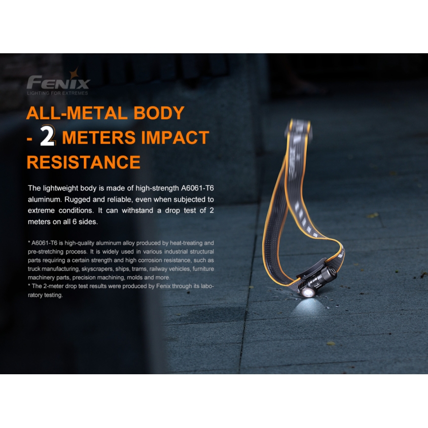 Fenix HM50RV20 - LED uppladdningsbar pannlampa 3xLED/USB/1xCR123A IP68 700 glansig 120 h 700 mAh