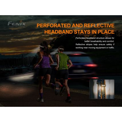 Fenix HM50RV20 - LED uppladdningsbar pannlampa 3xLED/USB/1xCR123A IP68 700 glansig 120 h 700 mAh