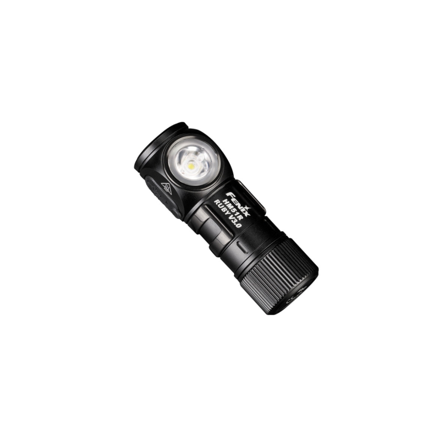 Fenix HM51RV3ABL - Dimbar uppladdningsbar LED-pannlampa LED/USB/1xCR123A 950 mAh IP68 860 lm 125 h svart