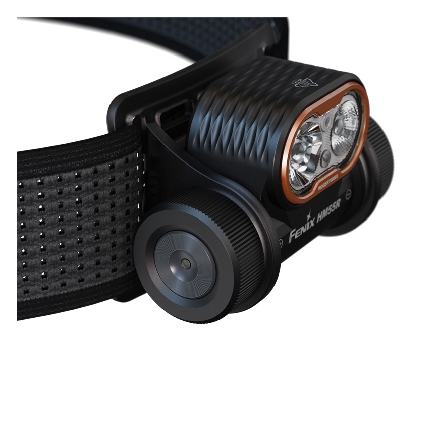 Fenix HM55RABL - Dimmbar uppladdningsbar pannlampa LED/USB/1xCR123A 1600 mAh IP68 1200 lm 141,2 h svart