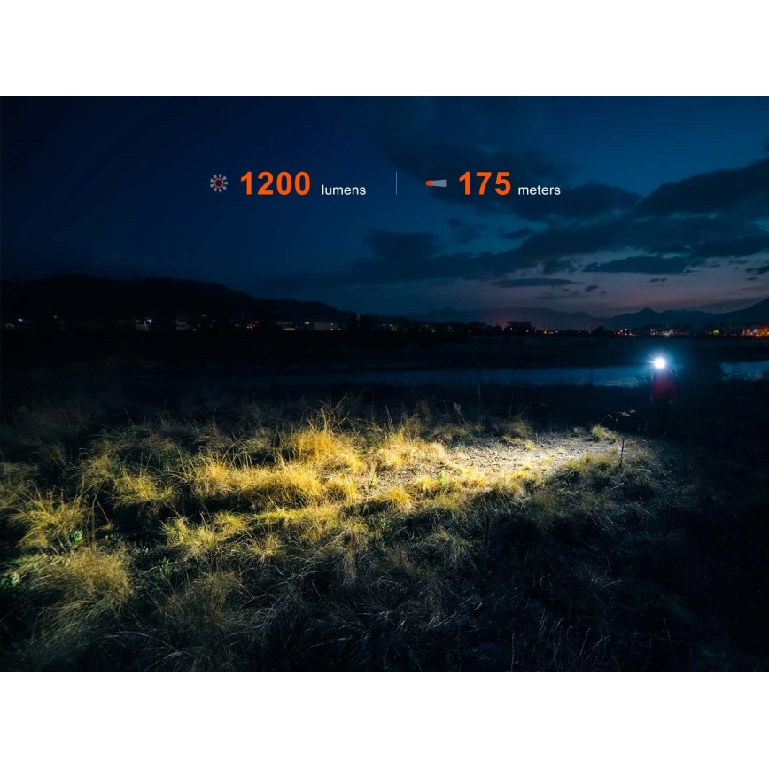 Fenix HM55RNBL - LED dimbar uppladdningsbar pannlampa LED/USB/1xCR123A 1600 mAh IP68 1200 lm 141,2 h lila
