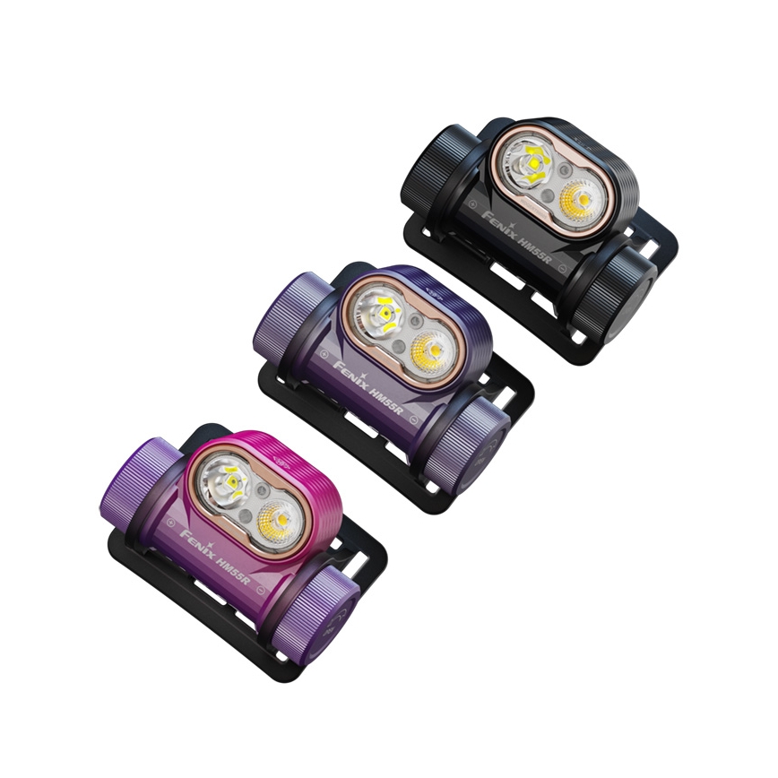 Fenix HM55RNBL - LED dimbar uppladdningsbar pannlampa LED/USB/1xCR123A 1600 mAh IP68 1200 lm 141,2 h lila