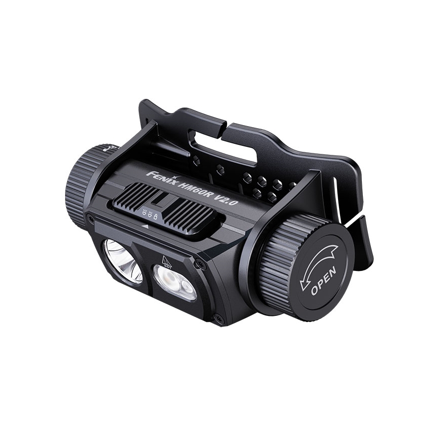 Fenix HM60RV20 - LED-dimmbar uppladdningsbar pannlampa LED/USB 4000 mAh IP68 1600 lm 292 h orange