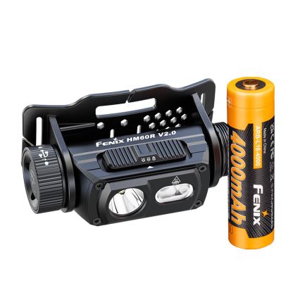 Fenix HM60RV20 - LED-dimmbar uppladdningsbar pannlampa LED/USB 4000 mAh IP68 1600 lm 292 h orange