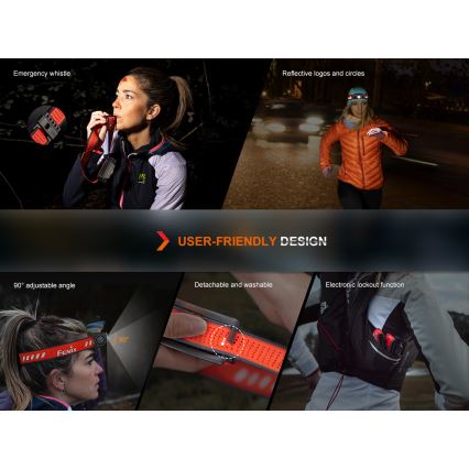 Fenix HM62TMGM - LED Ljusreglerad uppladdningsbar pannlampa LED/USB IP68 1200 glansig 280 h 3400 mAh