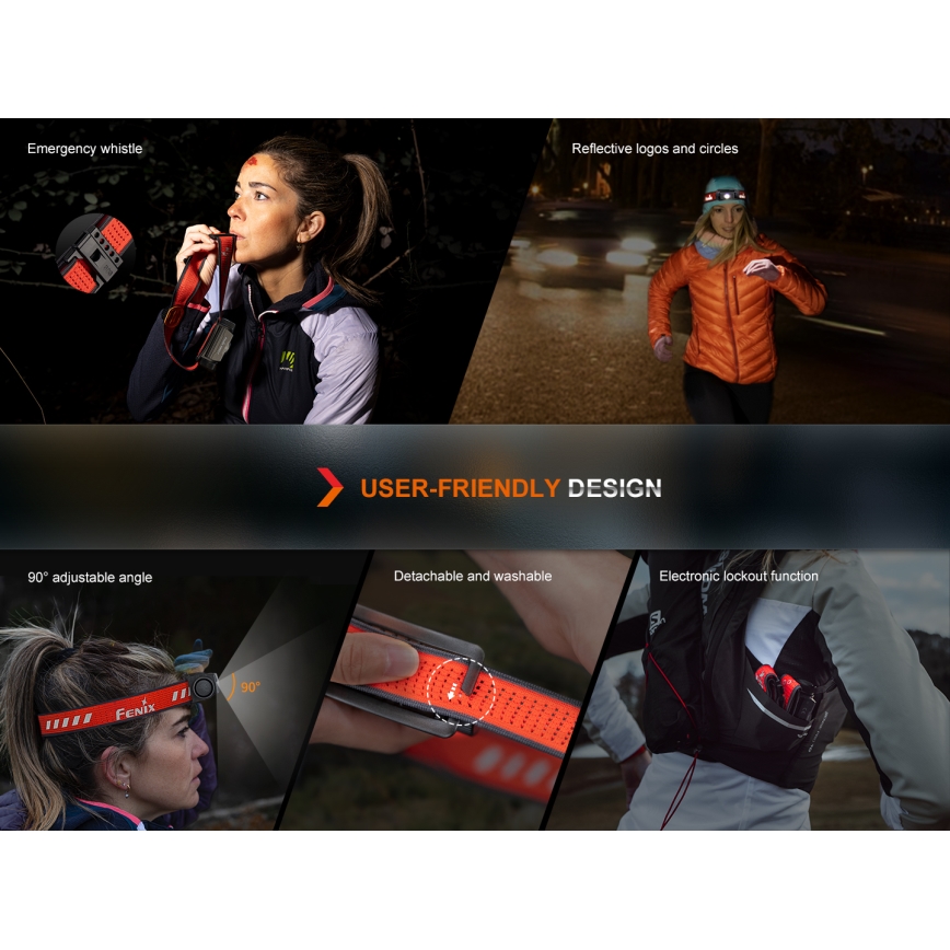 Fenix HM62TMGM - LED Ljusreglerad uppladdningsbar pannlampa LED/USB IP68 1200 glansig 280 h 3400 mAh