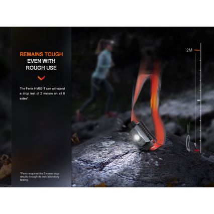 Fenix HM62TMGM - LED Ljusreglerad uppladdningsbar pannlampa LED/USB IP68 1200 glansig 280 h 3400 mAh