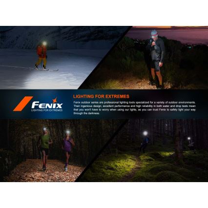 Fenix HP12RTABL - dimbar uppladdningsbar LED-pannlampa LED/USB 4000 mAh IP66 1300 lm 310 h svart