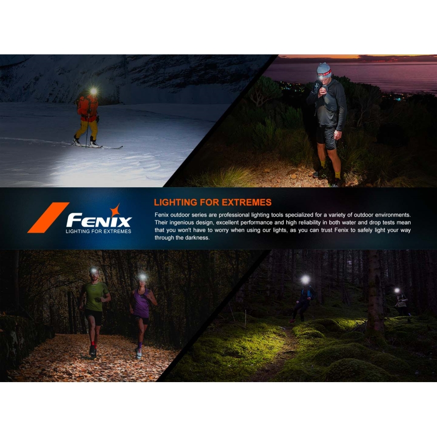 Fenix HP12RTABL - dimbar uppladdningsbar LED-pannlampa LED/USB 4000 mAh IP66 1300 lm 310 h svart
