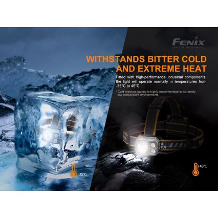 Fenix HP16R1250 - LED uppladdningsbar pannlampa 3xLED/USB 4xAA IP66 1250 lm 600 h 3000 mAh