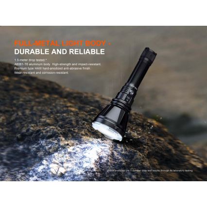 Fenix HT18RV20 - LED-dimbar uppladdningsbar ficklampa LED/USB 6000 mAh IP68 3700 lm 87 h svart