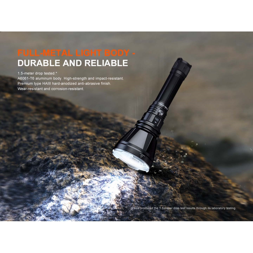 Fenix HT18RV20 - LED-dimbar uppladdningsbar ficklampa LED/USB 6000 mAh IP68 3700 lm 87 h svart