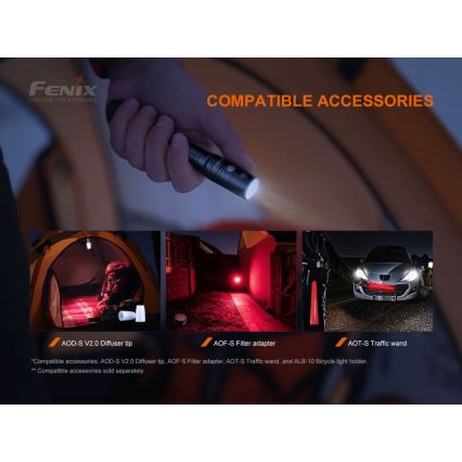 Fenix LD22V20 - LED uppladdningsbar ficklampa LED / USB IP66 800 lm 220 timmar