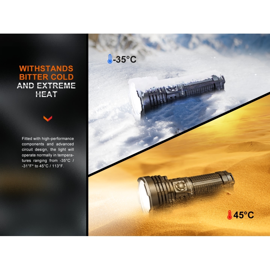 Fenix LR40RV20 - LED uppladdningsbar ficklampa LED/USB IP68 15000 lm 177 h 5000 mAh