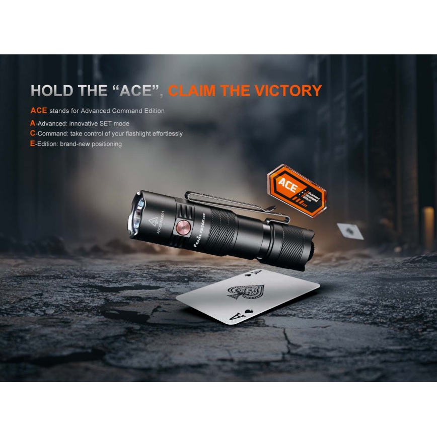 Fenix PD26RACE - dimbar uppladdningsbar LED-ficklampa LED/USB 1600 mAh IP68 1300 lm 556 h svart