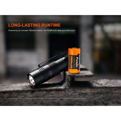 Fenix PD26RACE - dimbar uppladdningsbar LED-ficklampa LED/USB 1600 mAh IP68 1300 lm 556 h svart