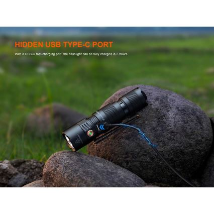 Fenix PD26RACE - dimbar uppladdningsbar LED-ficklampa LED/USB 1600 mAh IP68 1300 lm 556 h svart
