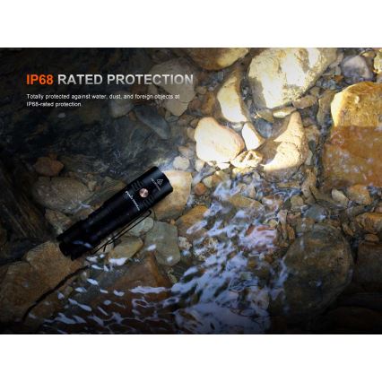 Fenix PD26RACE - dimbar uppladdningsbar LED-ficklampa LED/USB 1600 mAh IP68 1300 lm 556 h svart