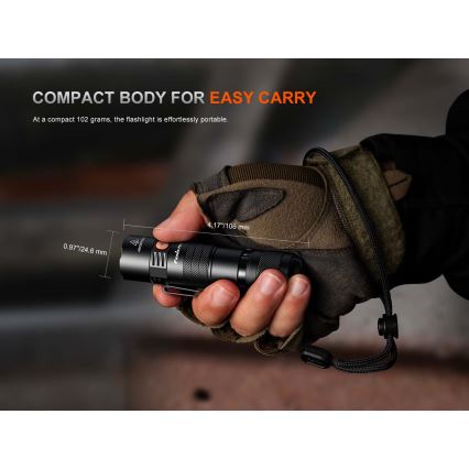 Fenix PD26RACE - dimbar uppladdningsbar LED-ficklampa LED/USB 1600 mAh IP68 1300 lm 556 h svart
