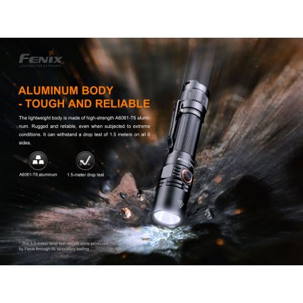 Fenix PD35V30 - LED Uppladdningsbar Ficklampa LED/USB/2xCR123A IP68 1700 lm 230 h 2600 mAh